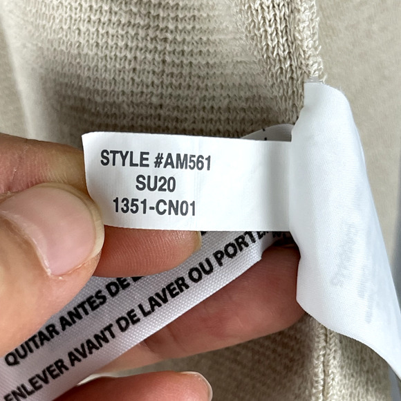 J Crew Juliette Collarless Linen Blend Sweater Blazer Women Medium Beige Minimal - Picture 9 of 14